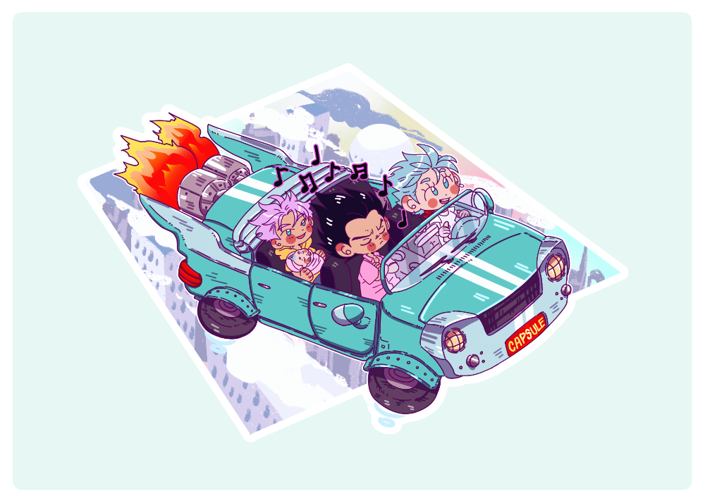 Vegeta Family Mini Print