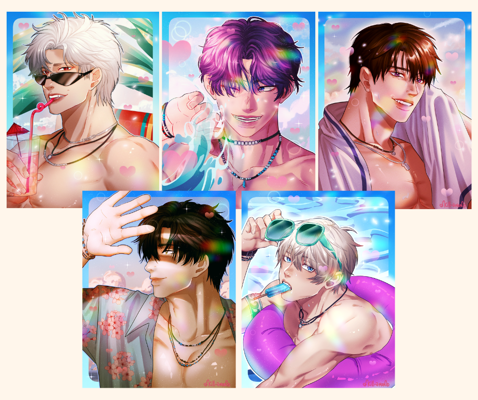 LADs Summer Beach Mini Print