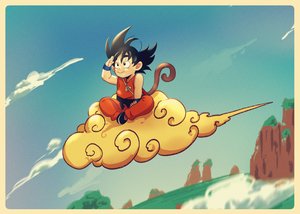 Baby Goku & flying nimbus