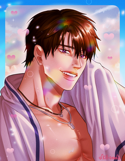 LADs Summer Beach Mini Print