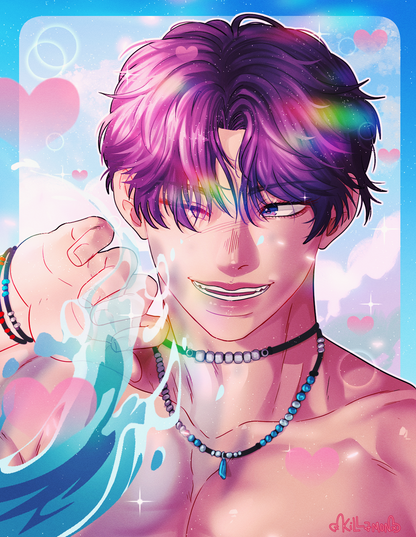 LADs Summer Beach Mini Print