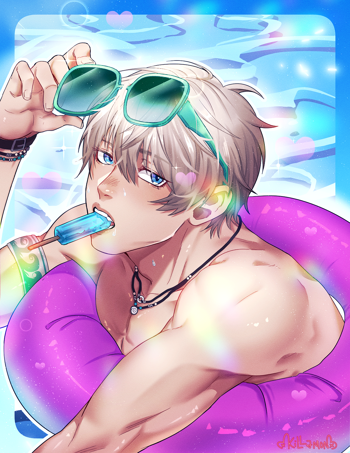 LADs Summer Beach Mini Print