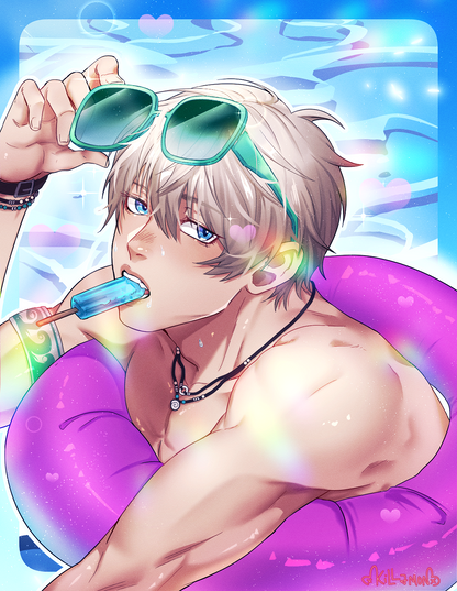 LADs Summer Beach Mini Print