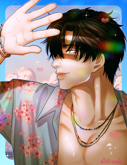 LADs Summer Beach Mini Print