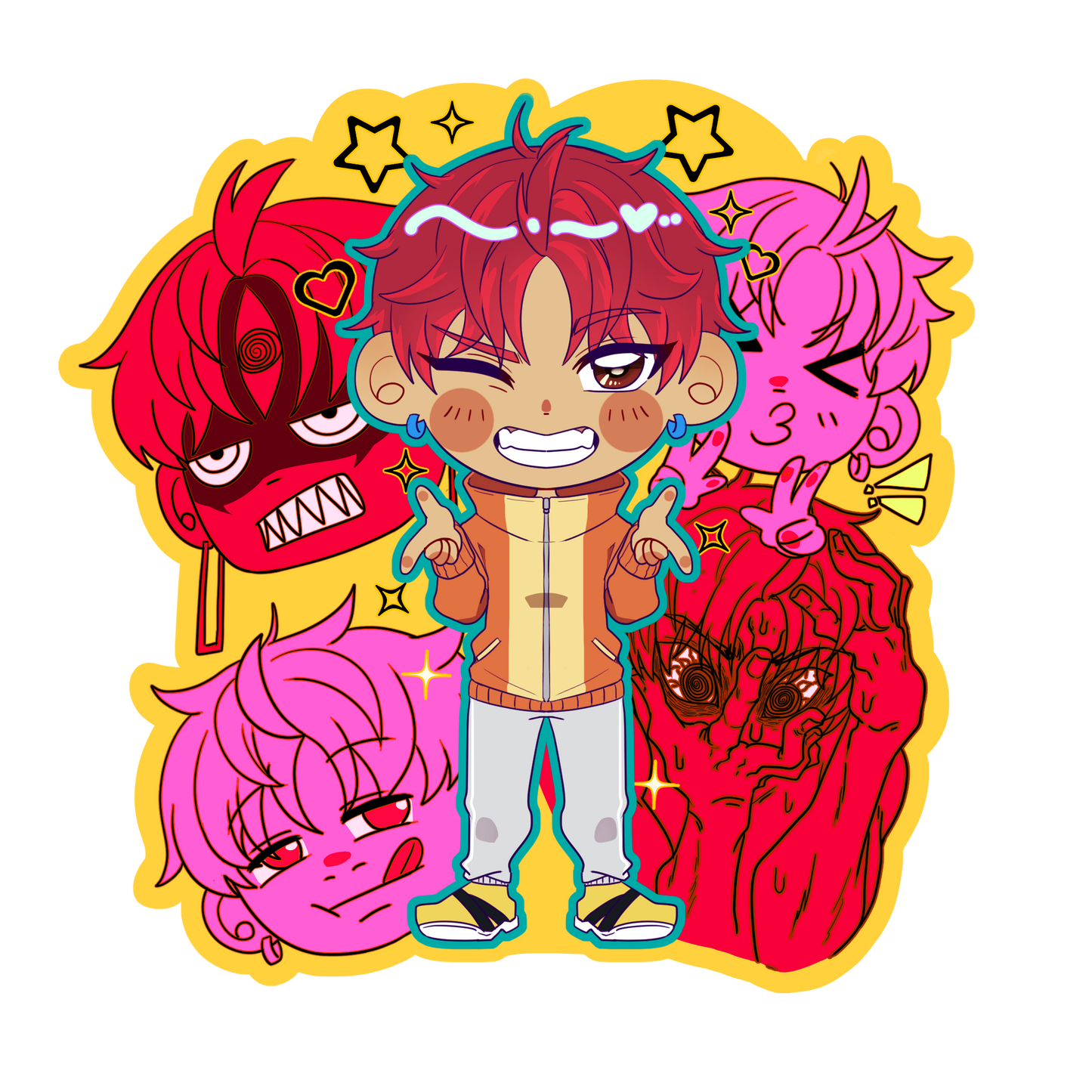 Various Dandadan Stickers