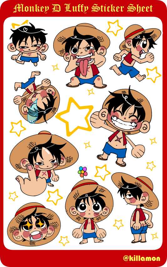 Luffy Sticker Sheet